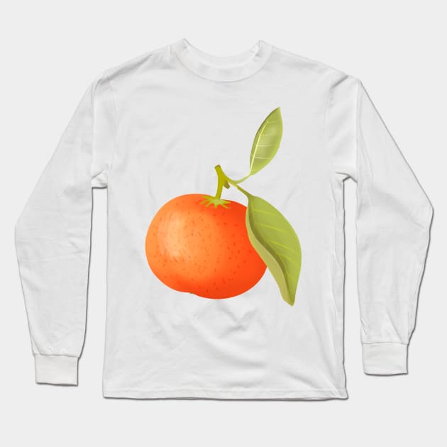 Orange tangerine Long Sleeve T-Shirt by Amalus-files